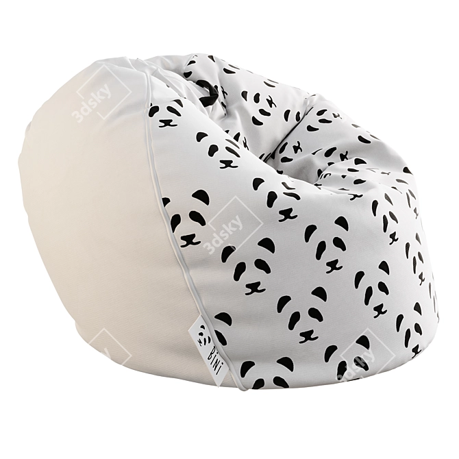 BINI Pandas Kids Pouf Set 3D model image 4