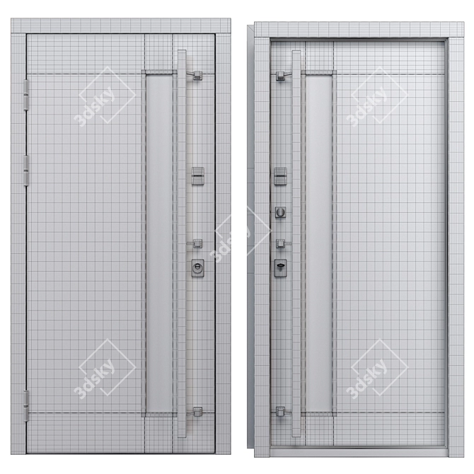 Title: Aluminum Entry Door Nova_028 3D model image 4