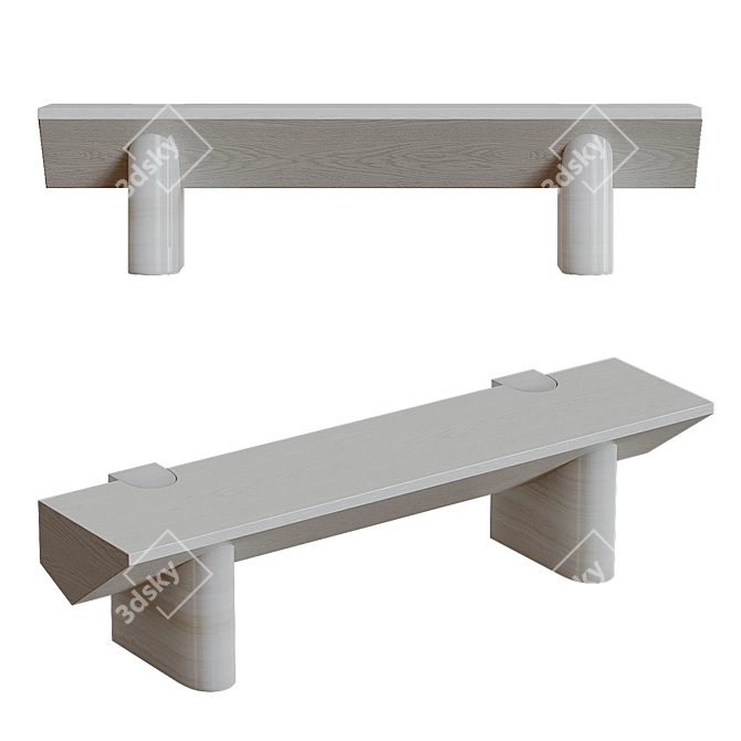 Onyx Castle Collection Bench 3D model image 1