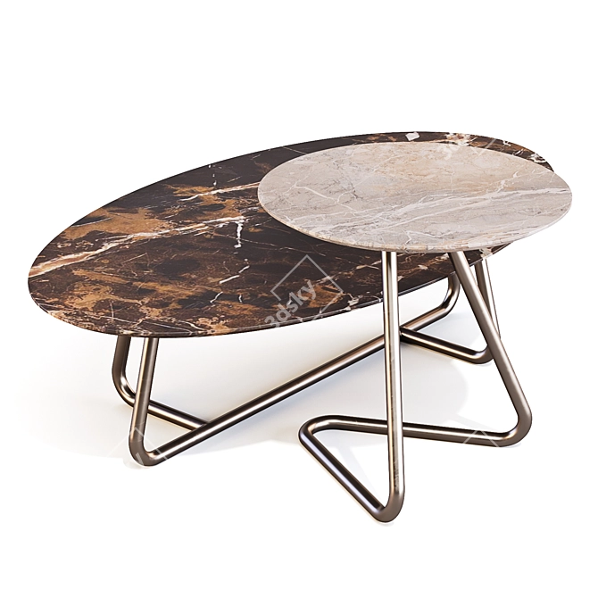 Alef Coffee Side Table Set 3D model image 3