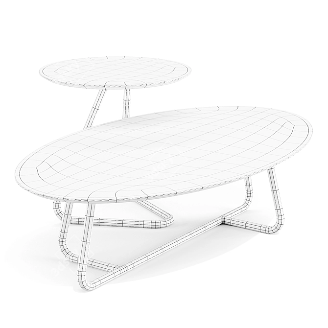 Alef Coffee Side Table Set 3D model image 6
