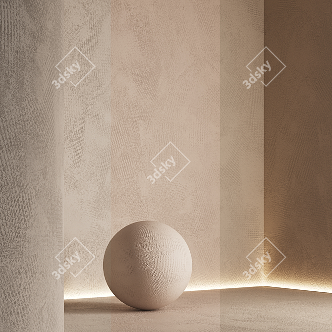  Seamless Decorative Plaster Texture 3D model image 3
