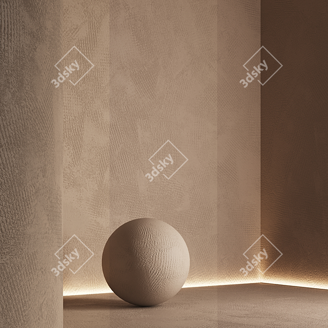  Seamless Decorative Plaster Texture 3D model image 4