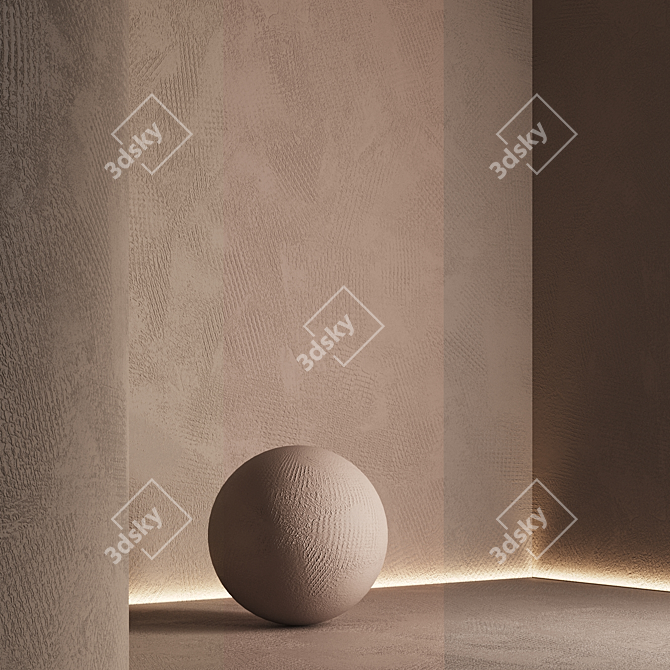  Seamless Decorative Plaster Texture 3D model image 5