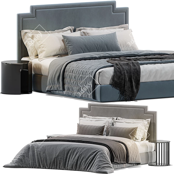 Elegant Bed MANTON by Cazarina 3D model image 2