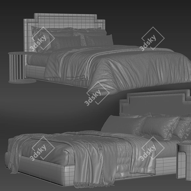 Elegant Bed MANTON by Cazarina 3D model image 3