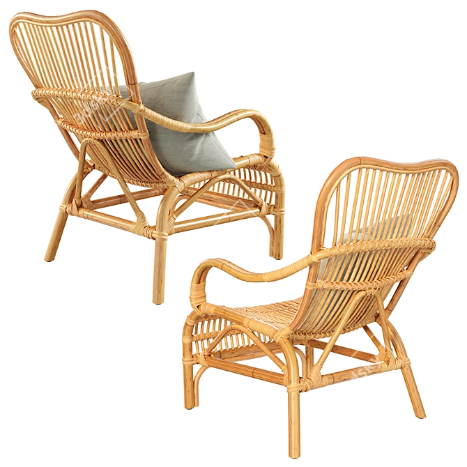 Modern Jysk Liseleje Armchair 3D model image 4