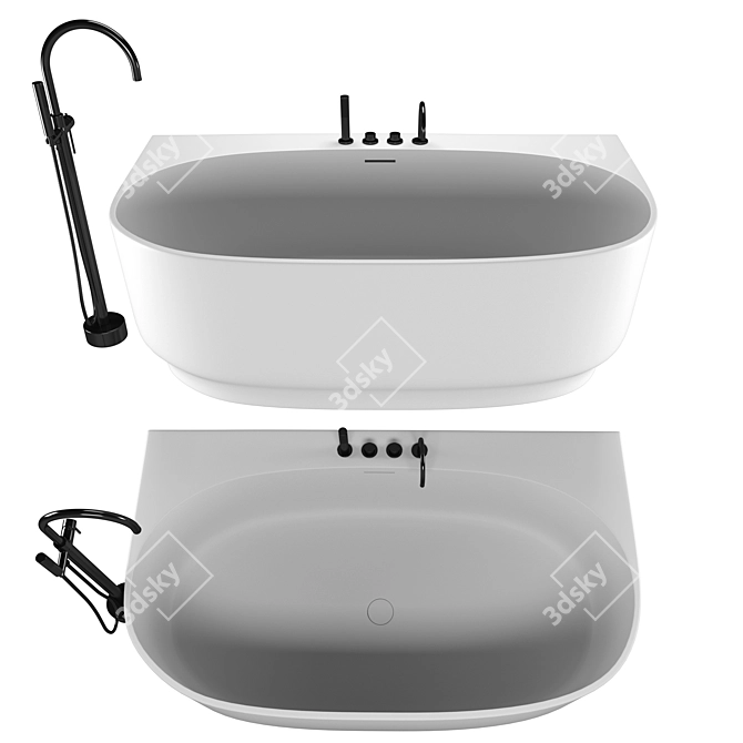 INBANI ARC160 Bathtub Collection 3D model image 6