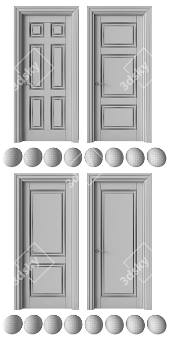 Academy Zeus Door Set 3D model image 5