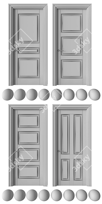 Academy Zeus Door Set 3D model image 6