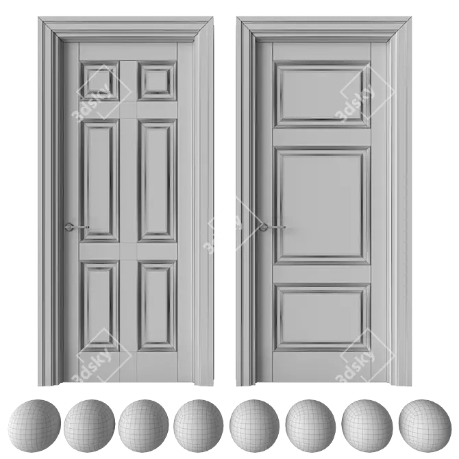 Academy Zeus Door Set 3D model image 7