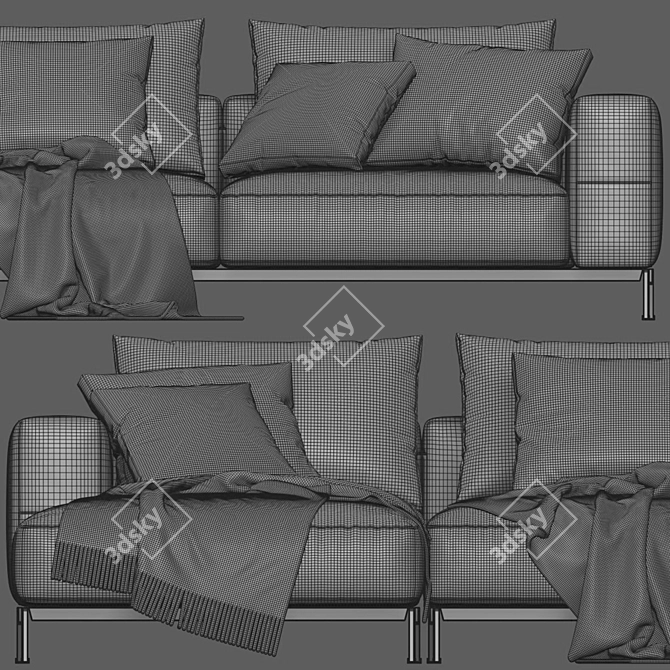 Flexform Ettore Chaise Longue 3: Versatile Vray Sofa 3D model image 5