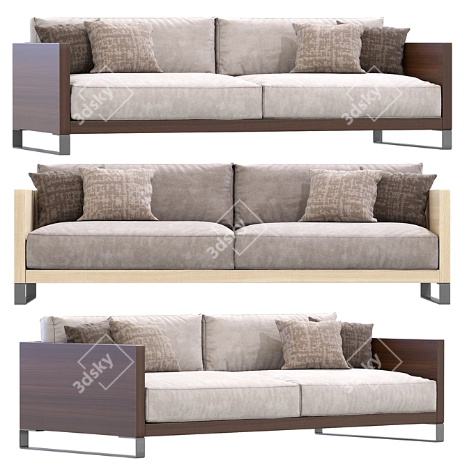 Modern Love Letter Sofa Design 3D model image 1