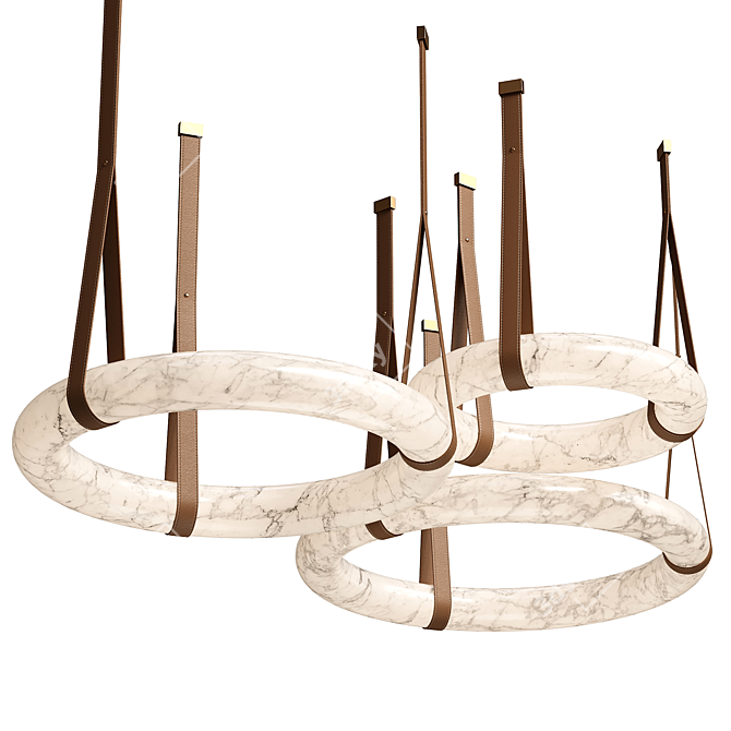 Sleek Oslo L3P Pendant Light 3D model image 1