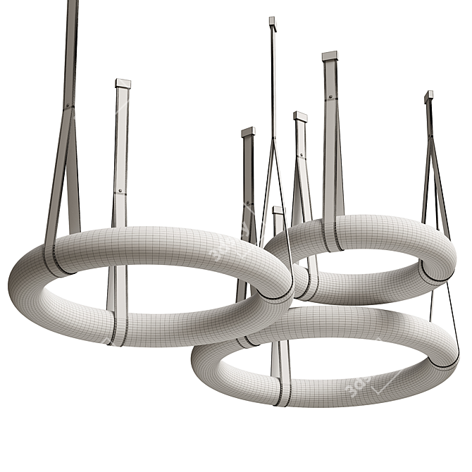 Sleek Oslo L3P Pendant Light 3D model image 3
