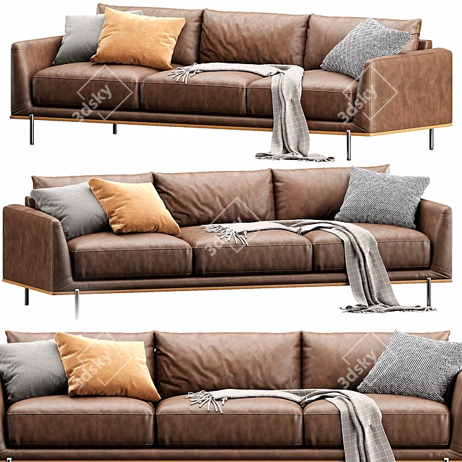 Modern Designer Nick Scali Sofa 3D model image 2