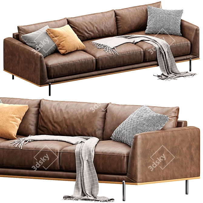Modern Designer Nick Scali Sofa 3D model image 5