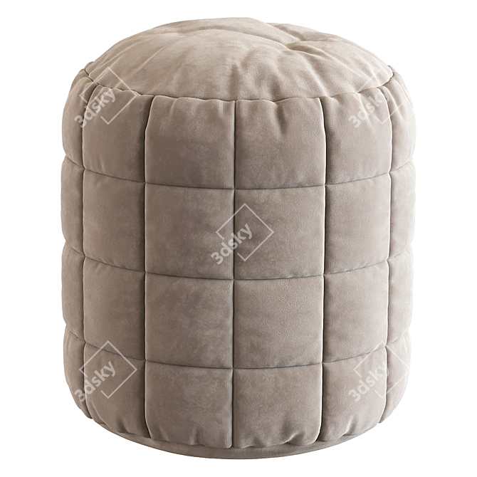 Modern Cube Ottoman Pouf for Home 3D model image 4