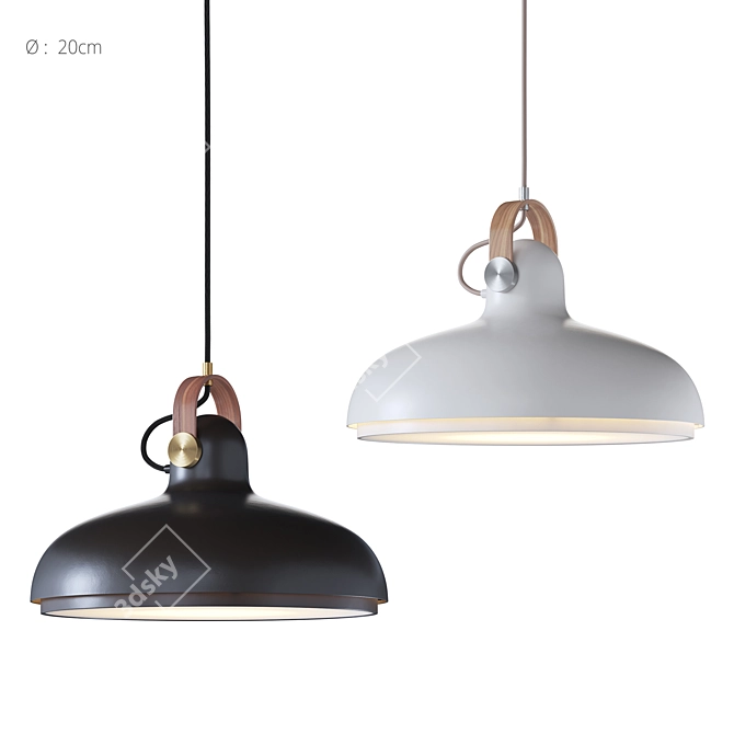 Modern Scandinavian Pendant Light 3D model image 7