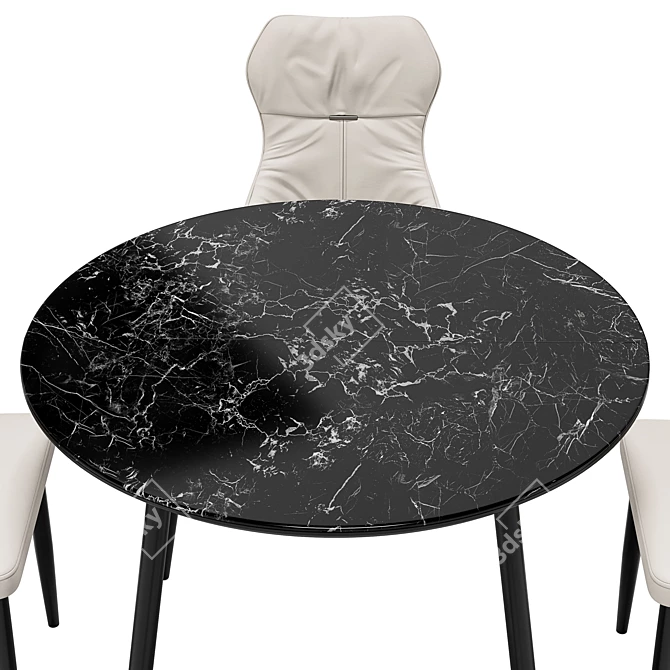 Trendy Neli Dining Chair and Clovis Table 3D model image 2