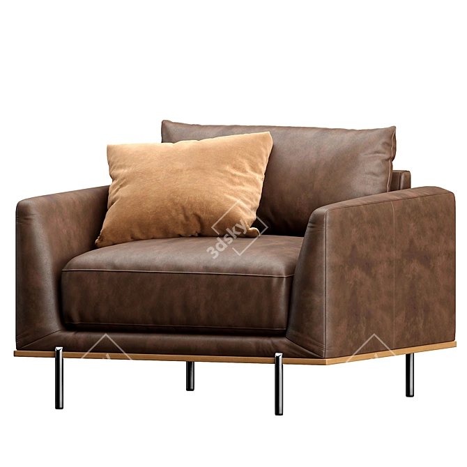 Modern Designer Shannon Armchair 3D model image 3