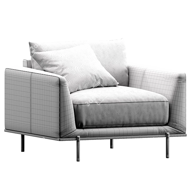 Modern Designer Shannon Armchair 3D model image 6