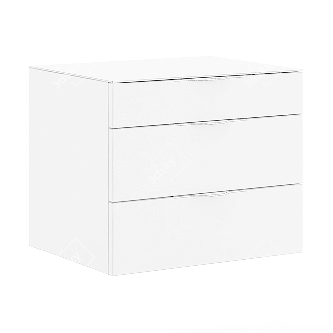 District Eight Drift Triple Drawers 3D model image 2