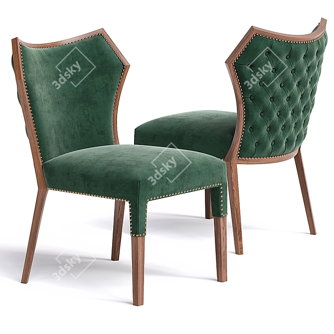 Modern Miami Dining Chair 3D Model 3D model image 1