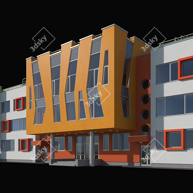 Preschool for 280 Children 3D model image 2