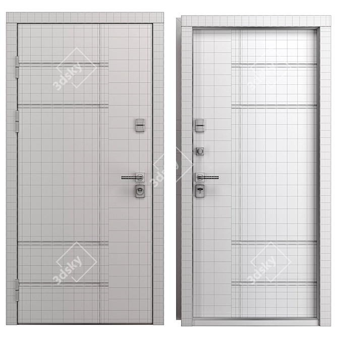 Aluminum Creo_315 (WISNIOWSKI) Entry Door 3D model image 4