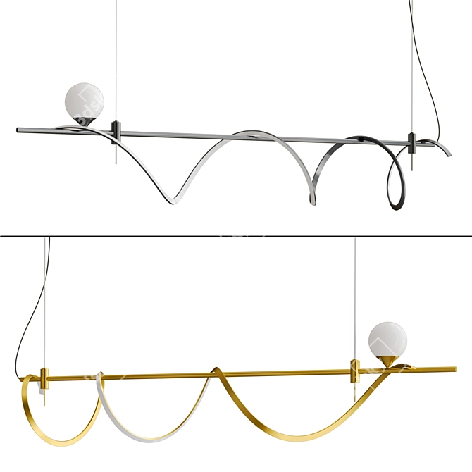 Luminous Court Design Lamp 3D model image 1