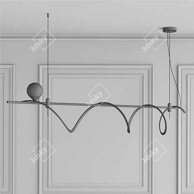 Luminous Court Design Lamp 3D model image 4