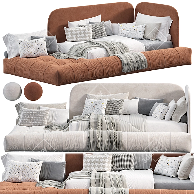  Rustic Butcher BedFrame 2015 3D model image 1