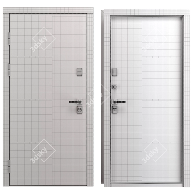 Aluminum Entry Door Creo_316 (WISNIOWSKI) 3D model image 4