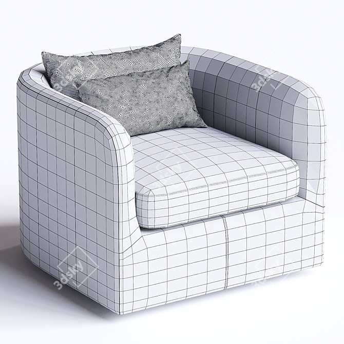 Modern Swivel Chair with Corona 3D model image 4