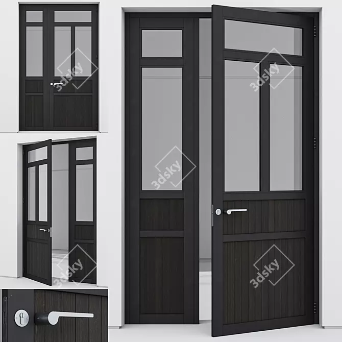 Sleek Aluminium Door Model 184 3D model image 1