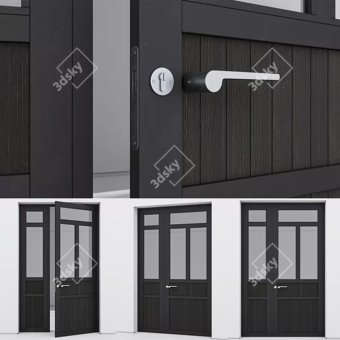 Sleek Aluminium Door Model 184 3D model image 3