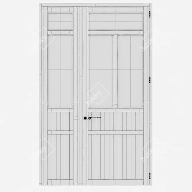Sleek Aluminium Door Model 184 3D model image 4