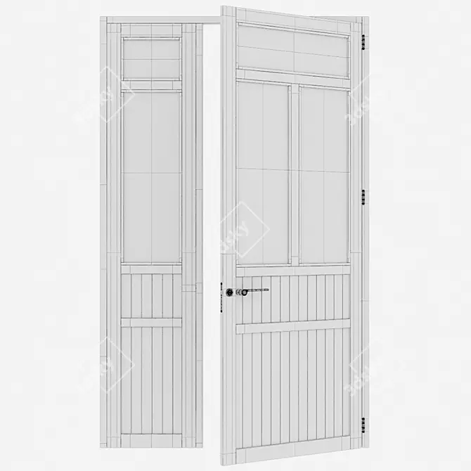 Sleek Aluminium Door Model 184 3D model image 5