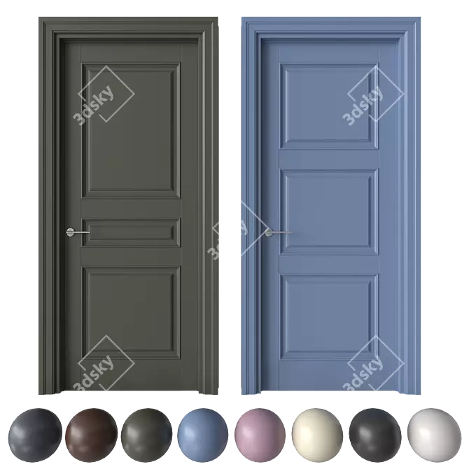 Academy Zeus Door Set 3D model image 1