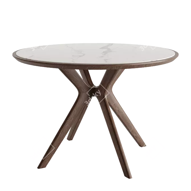 Tango Marble Dining Set Jody 3D model image 2