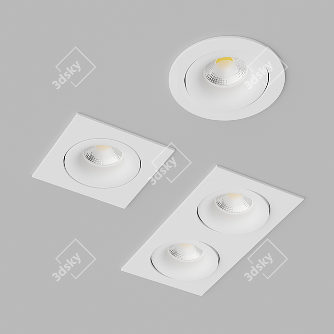 Interchangeable Recessed LED Lights 3D model image 2
