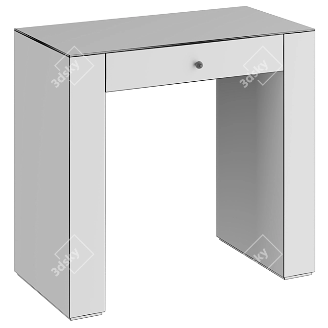 Elegant Blossom Vanity Table 3D model image 4