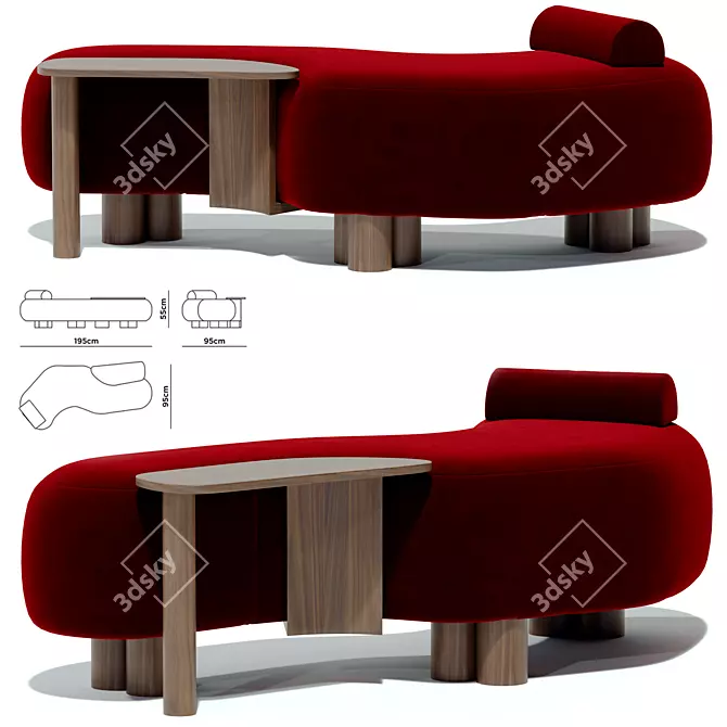 Modern Minho Lounge Chair Download 3D model image 1