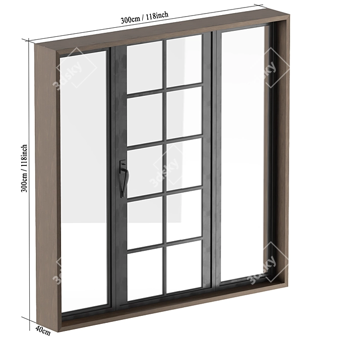 Modern Doors Windows Materials Set 3D model image 2