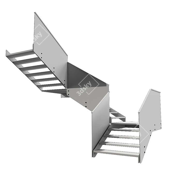 Contemporary Staircase Design Model 3D model image 6