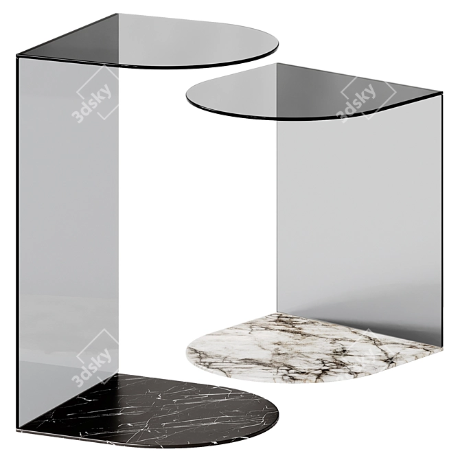 Modern Lago TELL Side Table 3D model image 1