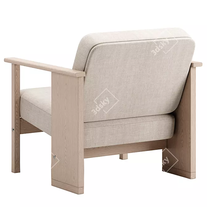 Modern Block Lounge Chair - Refine 3D model image 6