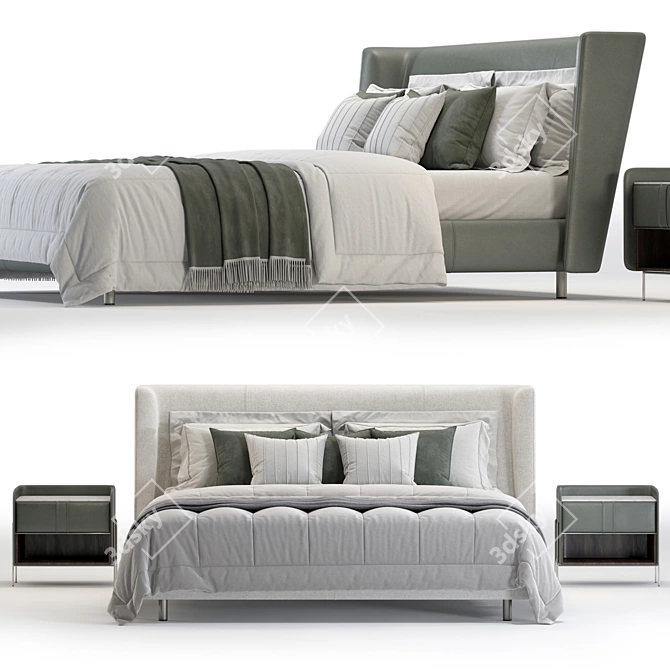 Elegant Ditreitalia ROYAL Bed 3D model image 3