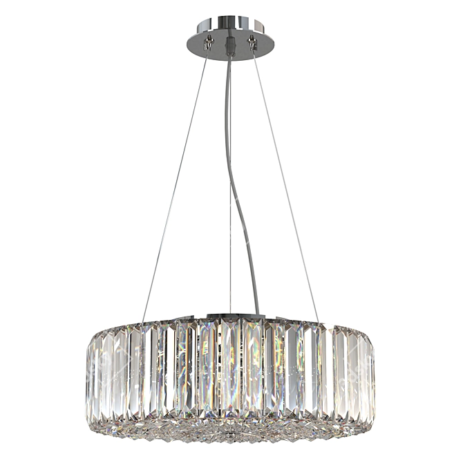 Modern Chrome Chandelier Recinto 3D model image 1